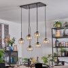Koyoto Hanglamp, Kogellampje, Hanglamp Amber, Duidelijk, 6-lichts