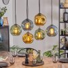 Ripoll Hanglamp, Kogellampje, Hanglamp Blauw, Goud, Groen, 6-lichts