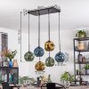 Ripoll Hanglamp, Kogellampje, Hanglamp Blauw, Goud, Groen, 6-lichts