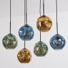 Ripoll Hanglamp, Kogellampje, Hanglamp Blauw, Goud, Groen, 6-lichts