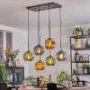Ripoll Hanglamp, Kogellampje, Hanglamp Blauw, Goud, Groen, 6-lichts