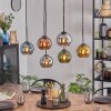 Koyoto Hanglamp, Kogellampje, Hanglamp Blauw, Chroom, Goud, Koperkleurig, Rookkleurig, 6-lichts