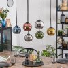 Koyoto Hanglamp, Kogellampje, Hanglamp Blauw, Chroom, Goud, Koperkleurig, Rookkleurig, 6-lichts