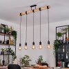 Soungou Hanglamp, Hanglamp Natuurlijke kleuren, Zwart, 5-lichts
