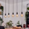 Soungou Hanglamp, Hanglamp Natuurlijke kleuren, Zwart, 5-lichts