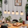 Bassagoda Hanglamp, Hanglamp Natuurlijke kleuren, Zwart, 5-lichts