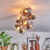 Koyoto Plafondlamp, Kogellampje Goud, Zwart, 8-lichts
