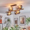 Koyoto Plafondlamp, Kogellampje Goud, Zwart, 8-lichts