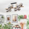 Koyoto Plafondlamp, Kogellampje Goud, Zwart, 8-lichts