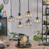 Koyoto Hanglamp, Kogellampje, Hanglamp Amber, Duidelijk, Rookkleurig, 6-lichts