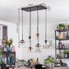 Koyoto Hanglamp, Kogellampje, Hanglamp Amber, Duidelijk, Rookkleurig, 6-lichts