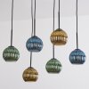 Koyoto Hanglamp, Kogellampje, Hanglamp Blauw, Goud, Koperkleurig, 6-lichts