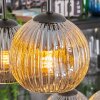 Ripoll Hanglamp, Kogellampje, Hanglamp Amber, Rookkleurig, 6-lichts