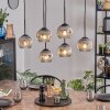 Ripoll Hanglamp, Kogellampje, Hanglamp Duidelijk, Rookkleurig, 6-lichts
