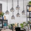 Ripoll Hanglamp, Kogellampje, Hanglamp Duidelijk, Rookkleurig, 6-lichts