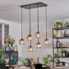 Ripoll Hanglamp, Kogellampje, Hanglamp Duidelijk, Rookkleurig, 6-lichts
