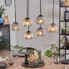 Ripoll Hanglamp, Kogellampje, Hanglamp Amber, Duidelijk, Rookkleurig, 6-lichts