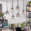 Ripoll Hanglamp, Kogellampje, Hanglamp Amber, Duidelijk, Rookkleurig, 6-lichts