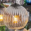 Ripoll Hanglamp, Kogellampje, Hanglamp Amber, Duidelijk, Rookkleurig, 6-lichts