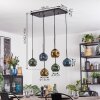 Ripoll Hanglamp, Kogellampje, Hanglamp Blauw, Goud, Groen, 6-lichts