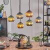 Koyoto Hanglamp, Kogellampje, Hanglamp Blauw, Goud, Groen, Koperkleurig, 6-lichts