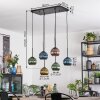 Koyoto Hanglamp, Kogellampje, Hanglamp Blauw, Goud, Groen, Koperkleurig, 6-lichts