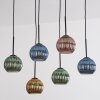 Koyoto Hanglamp, Kogellampje, Hanglamp Blauw, Goud, Groen, Koperkleurig, 6-lichts