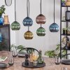 Koyoto Hanglamp, Kogellampje, Hanglamp Blauw, Goud, Groen, Koperkleurig, 6-lichts