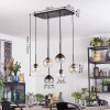 Koyoto Hanglamp, Kogellampje, Hanglamp Amber, Duidelijk, Rookkleurig, 6-lichts