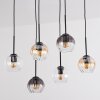 Koyoto Hanglamp, Kogellampje, Hanglamp Amber, Duidelijk, Rookkleurig, 6-lichts