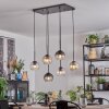 Koyoto Hanglamp, Kogellampje, Hanglamp Amber, Duidelijk, Rookkleurig, 6-lichts