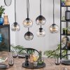 Koyoto Hanglamp, Kogellampje, Hanglamp Amber, Duidelijk, Rookkleurig, 6-lichts
