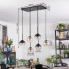 Koyoto Hanglamp, Kogellampje, Hanglamp Amber, Duidelijk, Rookkleurig, 6-lichts
