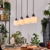 Bassagoda Hanglamp, Hanglamp Natuurlijke kleuren, Zwart, 4-lichts