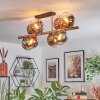 Koyoto Plafondlamp, Kogellampje Goud, Zwart, 8-lichts