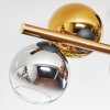 Koyoto Plafondlamp, Kogellampje Goud, Zwart, 8-lichts