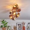 Koyoto Plafondlamp, Kogellampje Goud, Zwart, 8-lichts