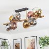 Koyoto Plafondlamp, Kogellampje Goud, Zwart, 8-lichts