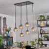 Koyoto Hanglamp, Kogellampje, Hanglamp Duidelijk, Rookkleurig, 6-lichts