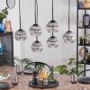 Koyoto Hanglamp, Kogellampje, Hanglamp Duidelijk, Rookkleurig, 6-lichts