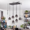 Koyoto Hanglamp, Kogellampje, Hanglamp Rookkleurig, 6-lichts