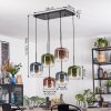 Lauden Hanglamp, Hanglamp Blauw, Groen, Duidelijk, Koperkleurig, 6-lichts