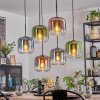 Lauden Hanglamp, Hanglamp Blauw, Groen, Duidelijk, Koperkleurig, 6-lichts