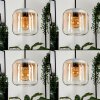 Lauden Hanglamp, Hanglamp Amber, Blauw, Groen, Duidelijk, Koperkleurig, 6-lichts