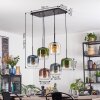 Lauden Hanglamp, Hanglamp Amber, Blauw, Groen, Duidelijk, Koperkleurig, 6-lichts