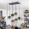 Lauden Hanglamp, Hanglamp Blauw, Groen, Duidelijk, Koperkleurig, Rookkleurig, 6-lichts