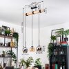 Koyoto Hanglamp, Kogellampje, Hanglamp Natuurlijke kleuren, Zwart, 3-lichts