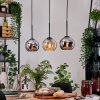Koyoto Hanglamp, Kogellampje, Hanglamp Natuurlijke kleuren, Zwart, 3-lichts