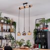 Koyoto Hanglamp, Kogellampje, Hanglamp Natuurlijke kleuren, Zwart, 3-lichts
