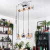 Koyoto Hanglamp, Kogellampje, Hanglamp Natuurlijke kleuren, Zwart, 3-lichts